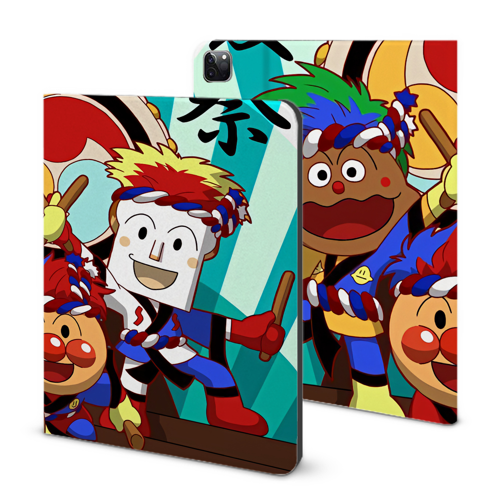 （画像用） アンパンマン Anpanman IPad ケース ブック型 PUレザー TPU 耐衝撃 軽量 薄型 ペン収納なし 全面保護 IPad 各モデル対応